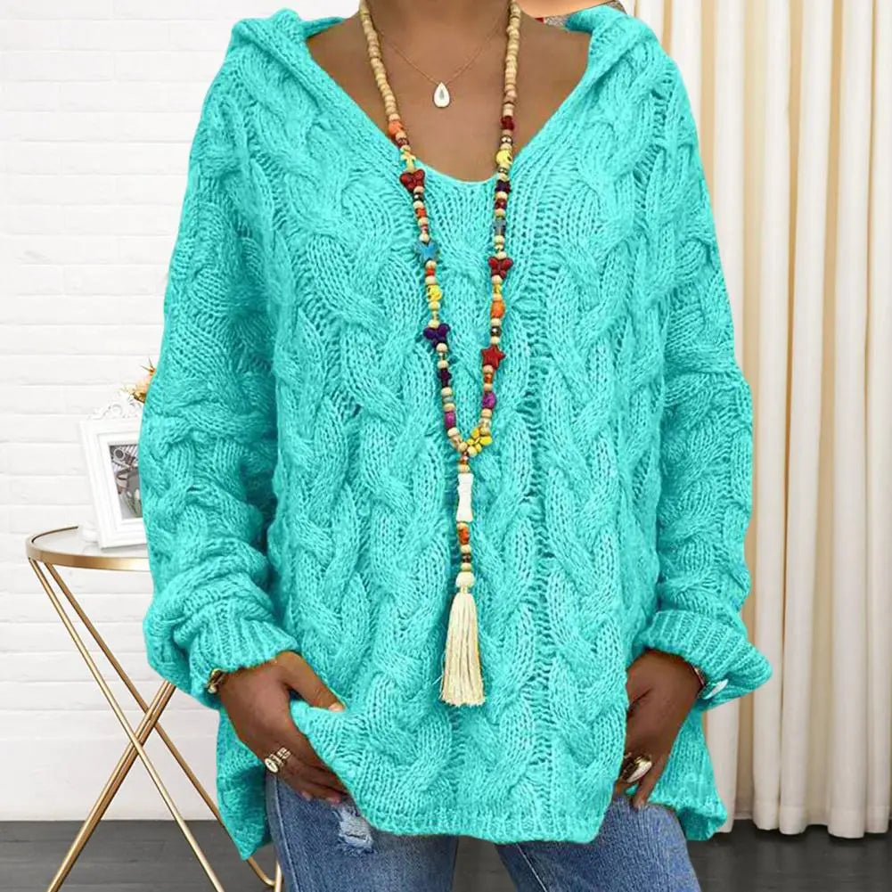 Liana Pullover in Twisted Knit for Women – Soft and Oversized Knit Top with Elegant Textured Pattern