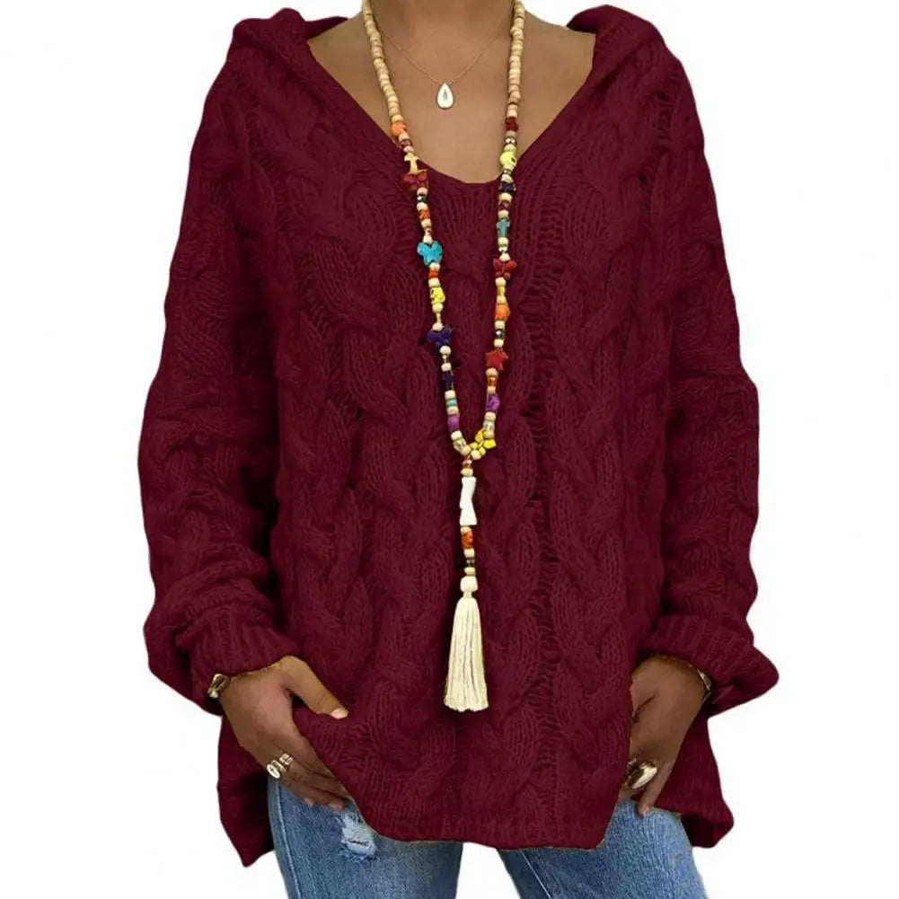 Liana Pullover in Twisted Knit for Women – Soft and Oversized Knit Top with Elegant Textured Pattern