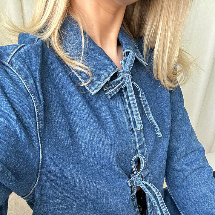 Rayna Women's Jacket – 100% Cotton Tie Jeans, Casual & Original Style