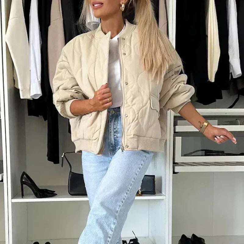 Elin Bomber Jacket Women – Modern & Comfortable Oversized Lined Jacket for Winter