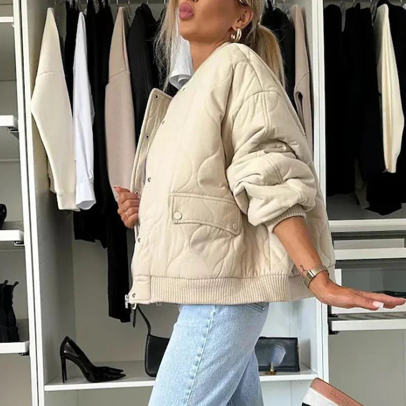 Elin Bomber Jacket Women – Modern & Comfortable Oversized Lined Jacket for Winter