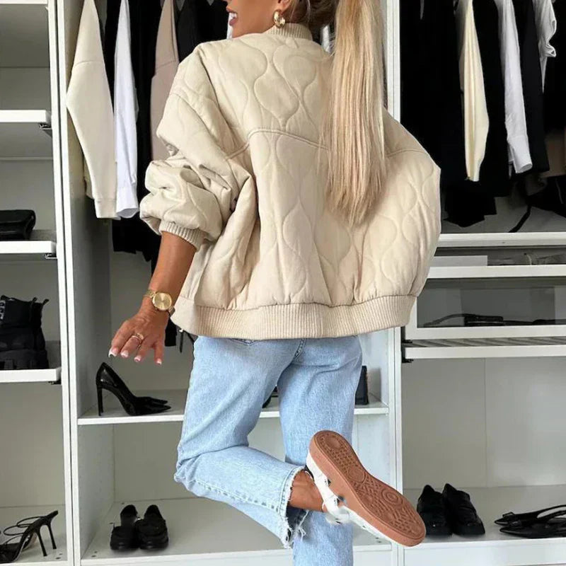 Elin Bomber Jacket Women – Modern & Comfortable Oversized Lined Jacket for Winter