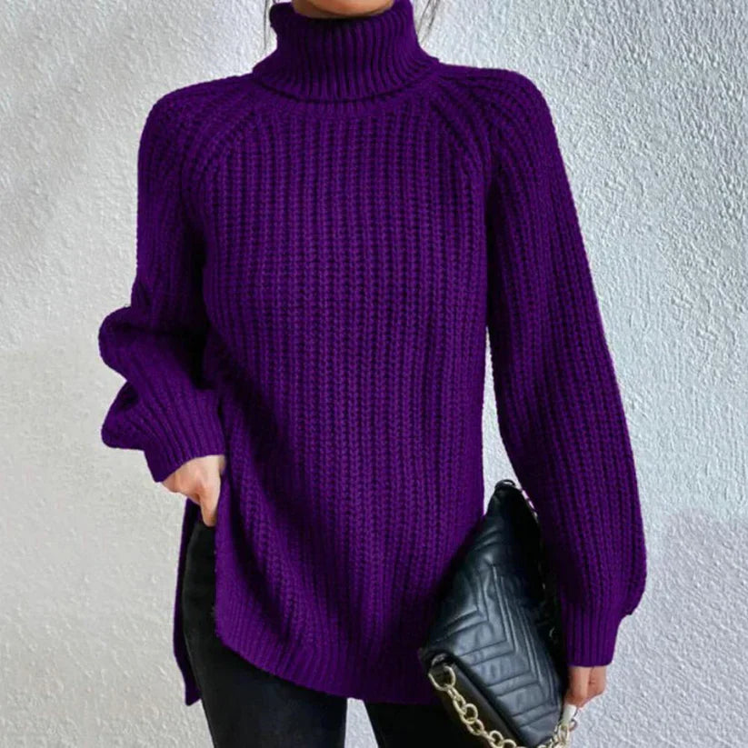 Karah Turtleneck Sweater for Women – Knit Sweater with Comfortable Fit & Elegant High Collar