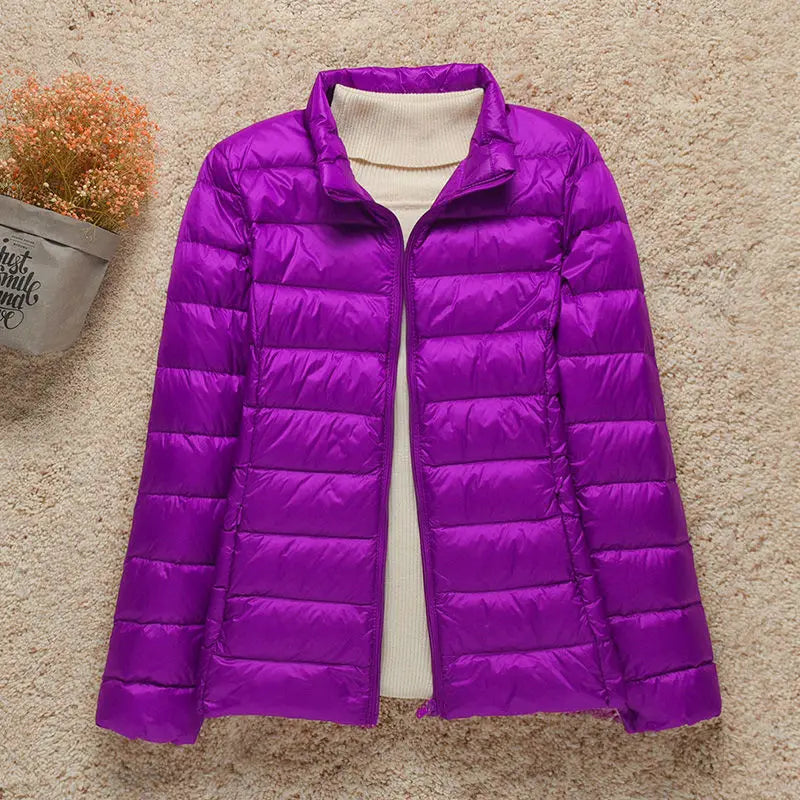 Daphne Mid-Season Jacket Women – Lightweight Down Jacket with Elegant Hood & Slim Fit