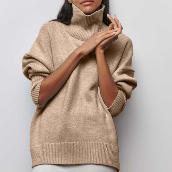 Camille Women's Winter Sweater – Soft Comfortable Knit & Slightly Loose Chic Cut