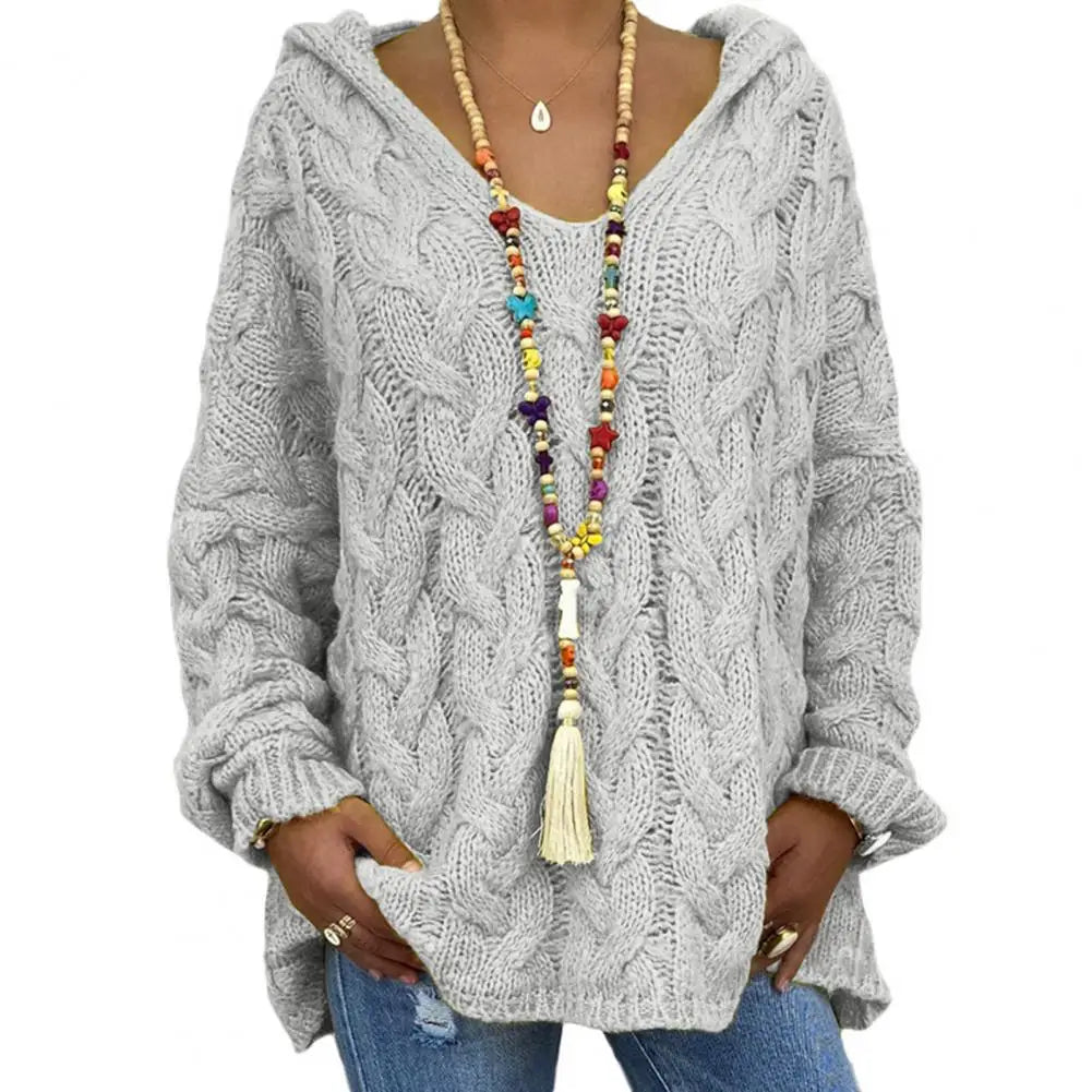 Liana Pullover in Twisted Knit for Women – Soft and Oversized Knit Top with Elegant Textured Pattern