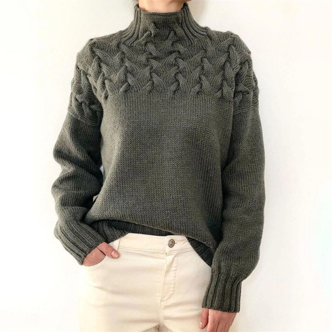 Mikayla Pull Femme – Turtleneck Sweater in Warm & Elegant Knit for Winter