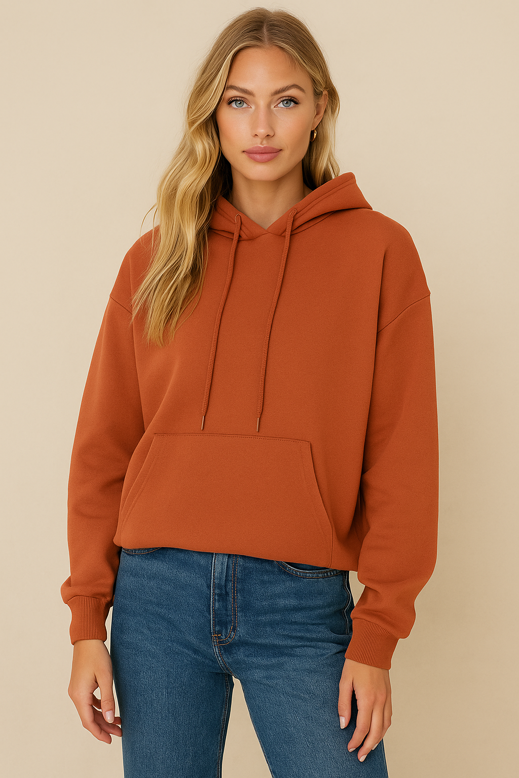 Chloe Classic Women's Hoodie – Comfortable Sweatshirt with Hood and Kangaroo Pocket