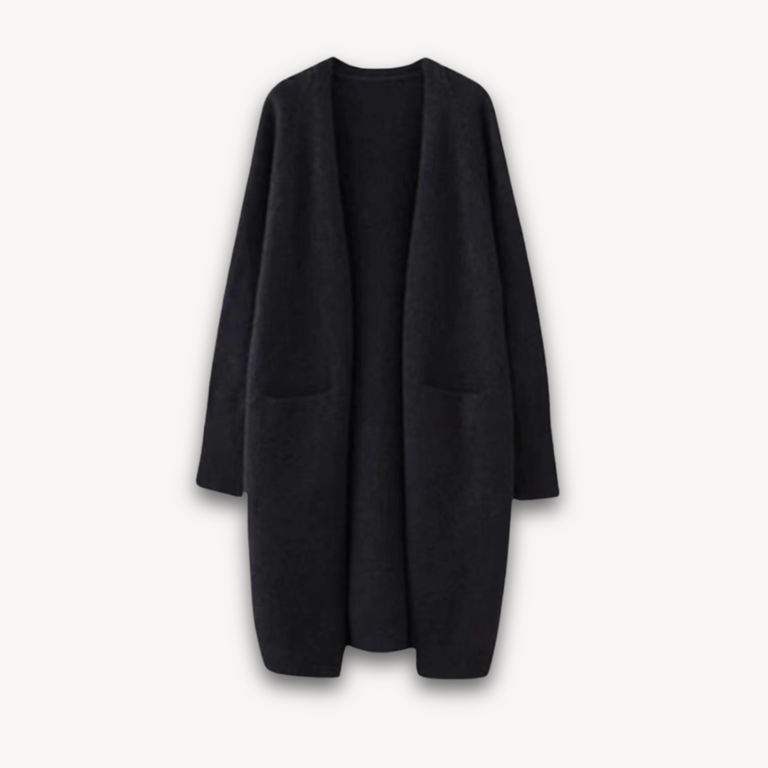 Lennon Women's Long Knit Vest – Open Model with Long Sleeves for Everyday Use