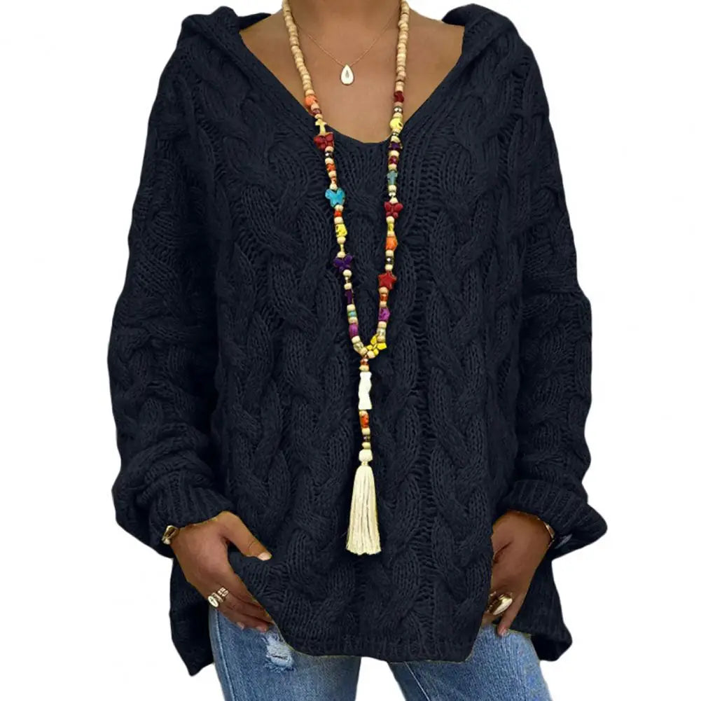 Liana Pullover in Twisted Knit for Women – Soft and Oversized Knit Top with Elegant Textured Pattern