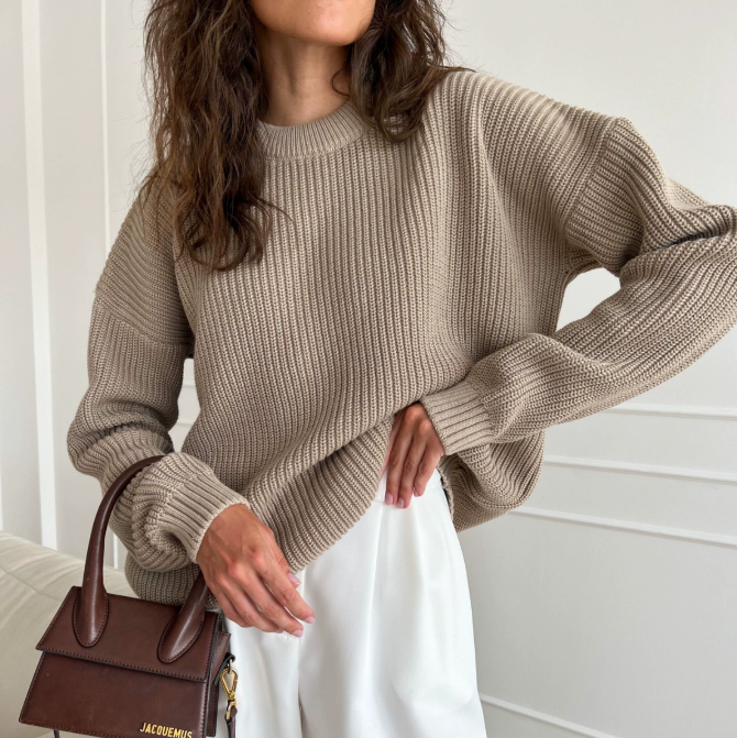 Heidi Sweater Woman – Oversize Sweater in Soft Chic & Comfortable Knit for Mid-Season