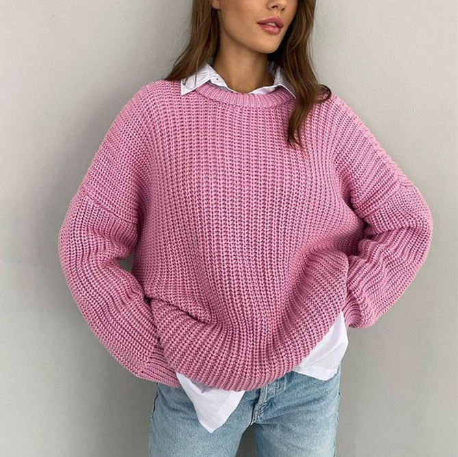 Heidi Sweater Woman – Oversize Sweater in Soft Chic & Comfortable Knit for Mid-Season