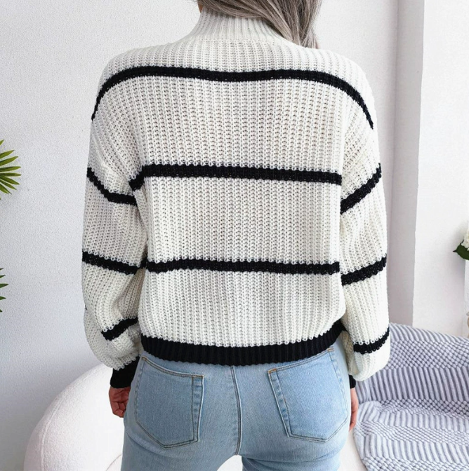 Ariyah Women's Sweater – Sweater with High Neck in Soft Knit Chic & Comfortable for Winter