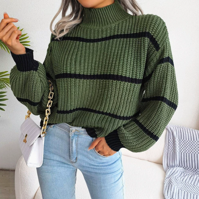 Ariyah Women's Sweater – Sweater with High Neck in Soft Knit Chic & Comfortable for Winter