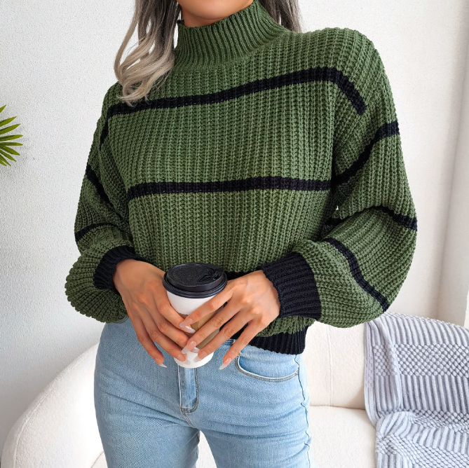 Ariyah Women's Sweater – Sweater with High Neck in Soft Knit Chic & Comfortable for Winter