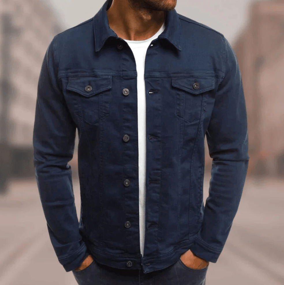 James Jacket in Jean Streetwear Men – Slim Fit, Urban Style with Multi-Pocket Design