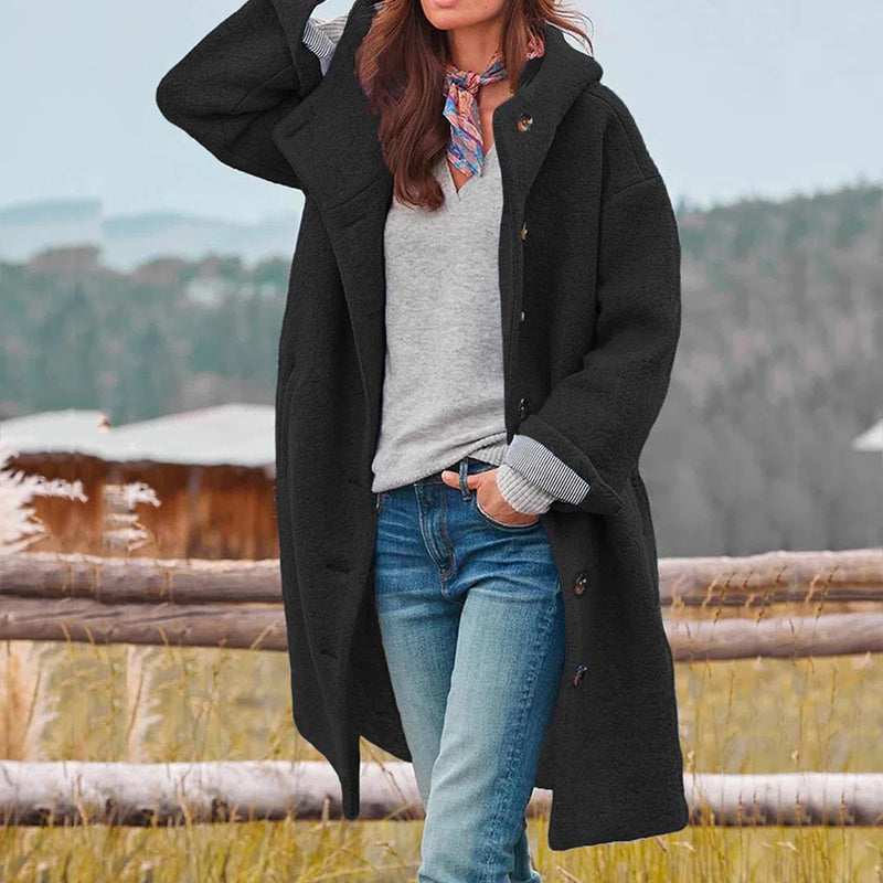 Hadley Women's Winter Coat – Warm Jacket with Elegant Hood & Feminine Cut