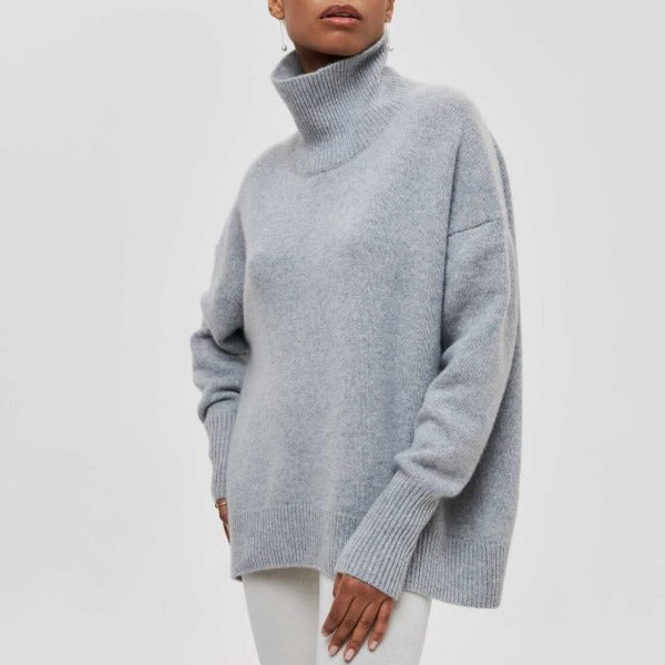 Camille Women's Winter Sweater – Soft Comfortable Knit & Slightly Loose Chic Cut