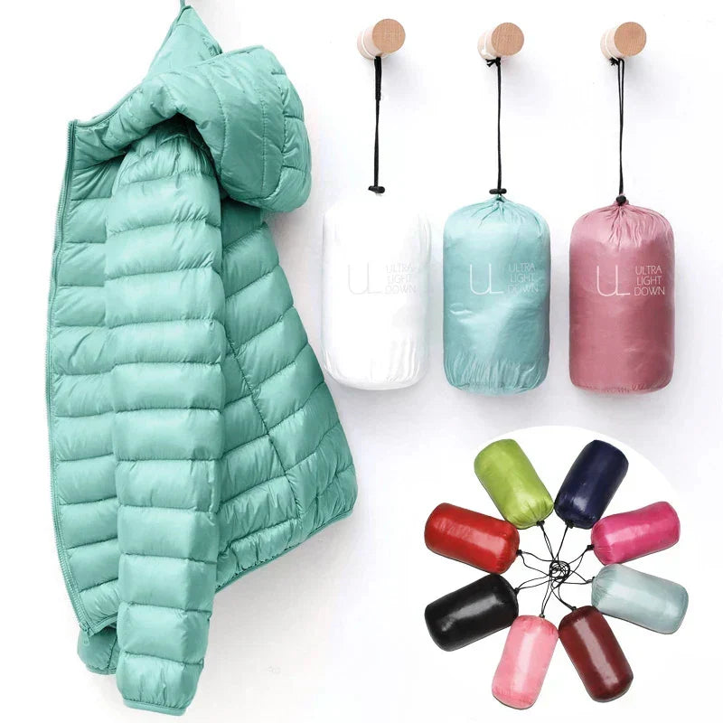 Daphne Mid-Season Jacket Women – Lightweight Down Jacket with Elegant Hood & Slim Fit