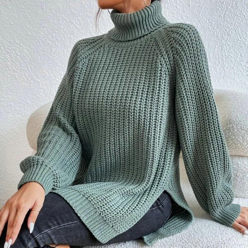 Karah Turtleneck Sweater for Women – Knit Sweater with Comfortable Fit & Elegant High Collar