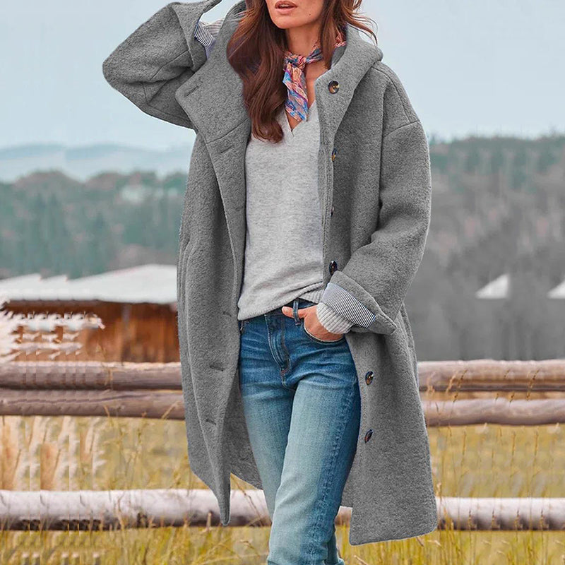 Hadley Women's Winter Coat – Warm Jacket with Elegant Hood & Feminine Cut