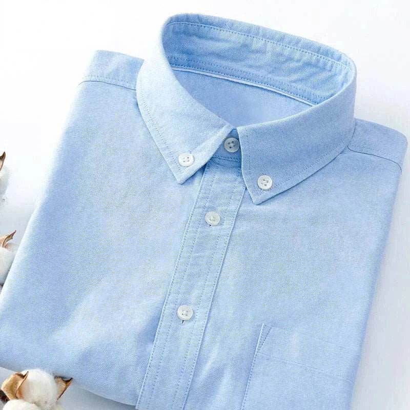 Slim Fit Button-Up Long Sleeve Shirt – Smart Casual Essential