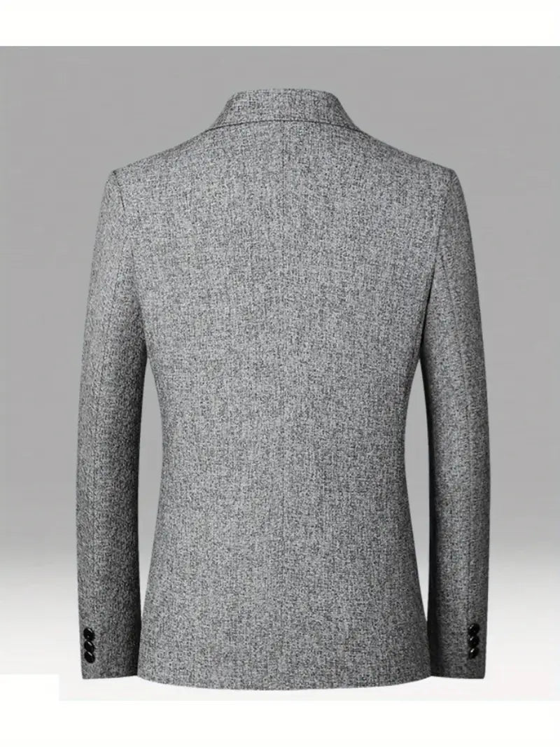 Spring Slim Fit Men’s Blazer – No-Iron Casual Jacket for Middle-Aged Style