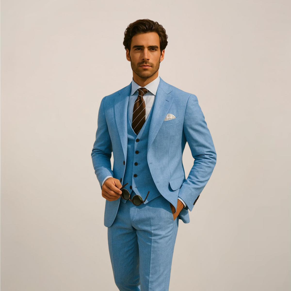 Three-Piece Men’s Suit – Refined Elegance for Formal Occasions
