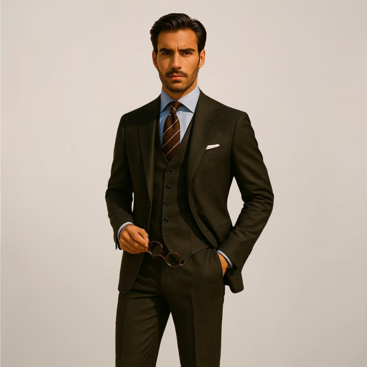 Three-Piece Men’s Suit – Refined Elegance for Formal Occasions