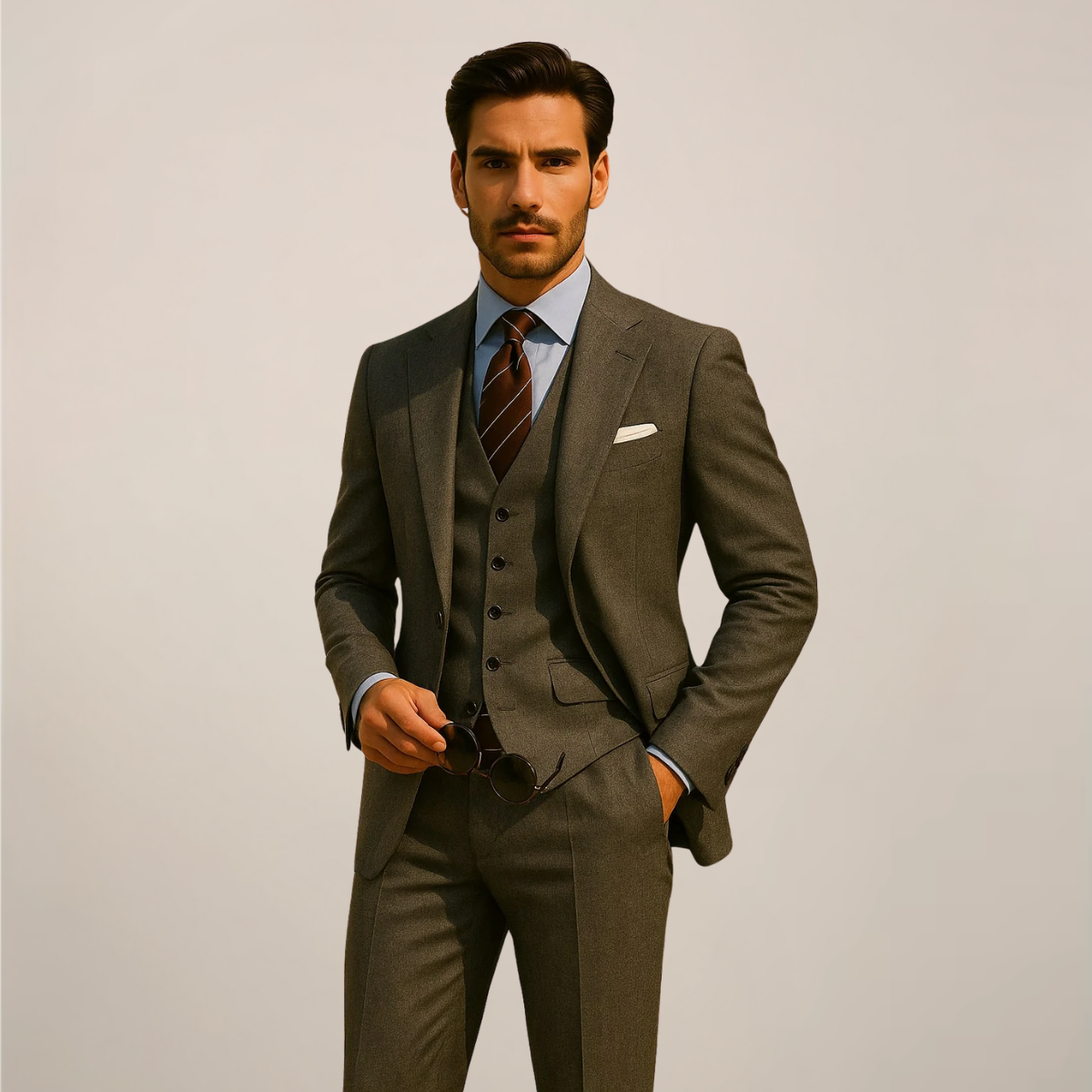 Three-Piece Men’s Suit – Refined Elegance for Formal Occasions