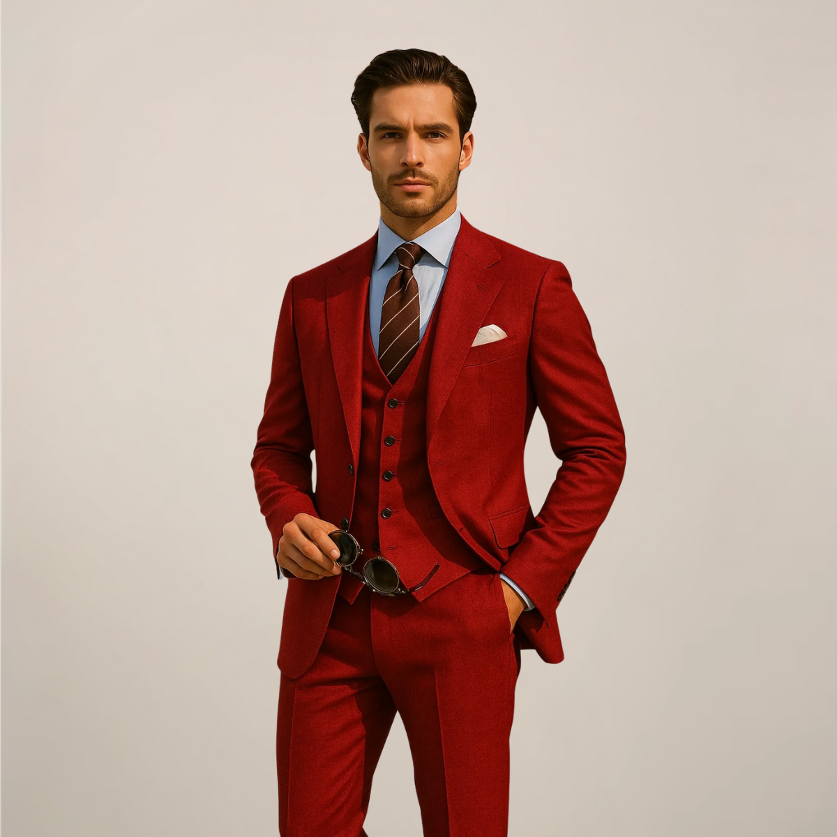 Three-Piece Men’s Suit – Refined Elegance for Formal Occasions
