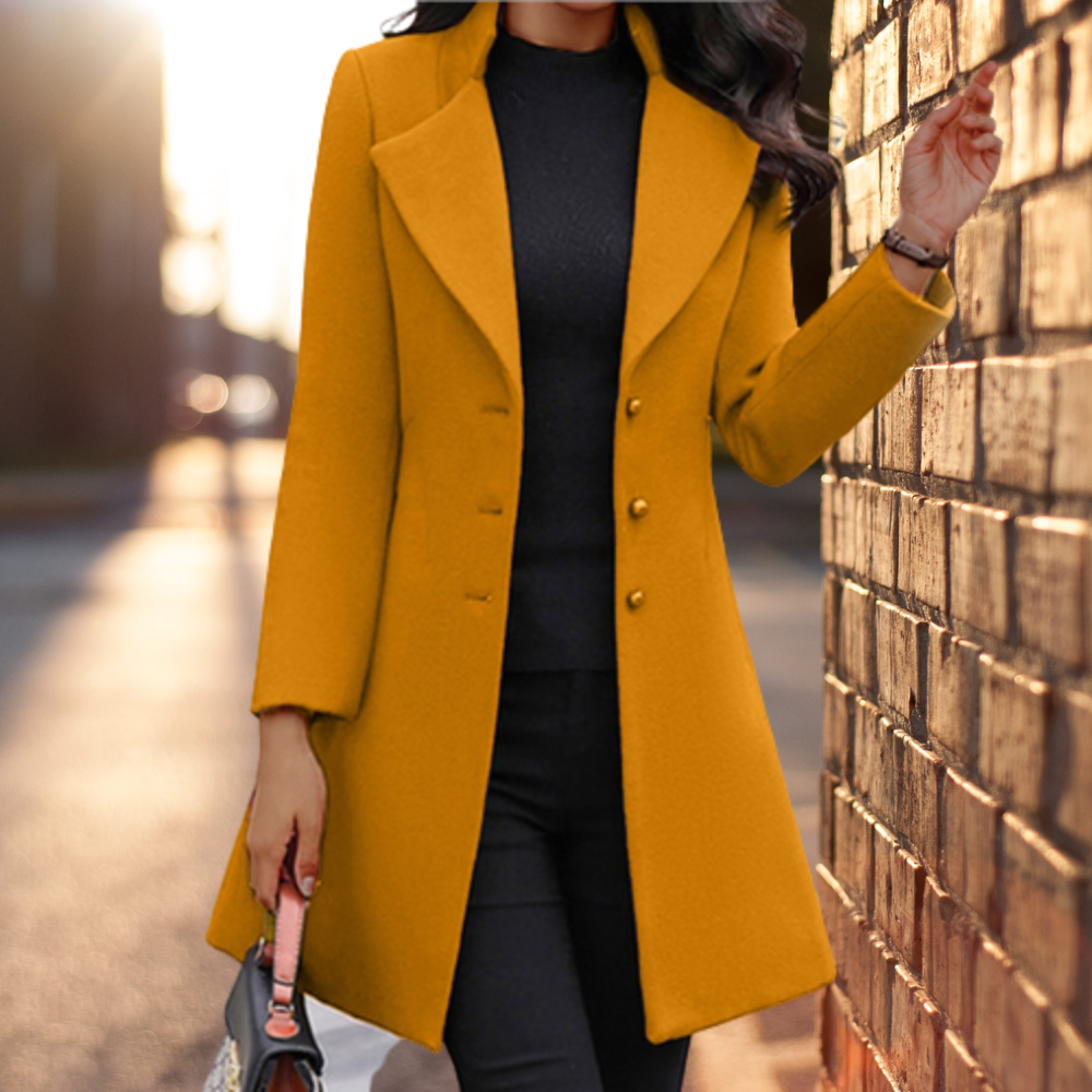Juniper Wool Blend Coat for Women – Fitted Winter Jacket with Classic and Elegant Design