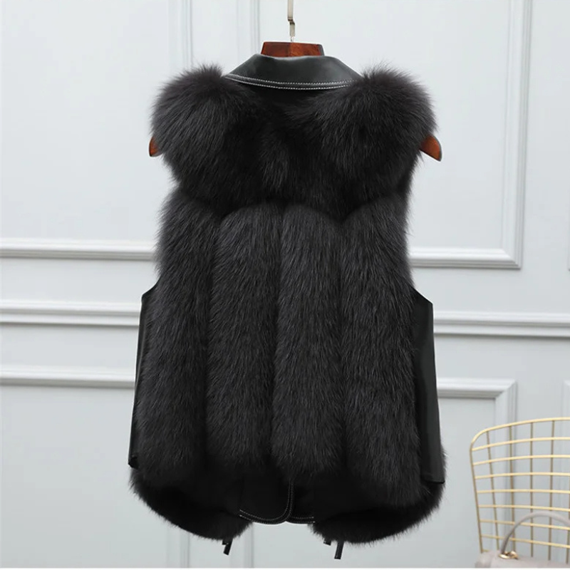 Dilara Women's Vest in Faux Fur – Elegant Design with Adjustable Cut & Soft Lining