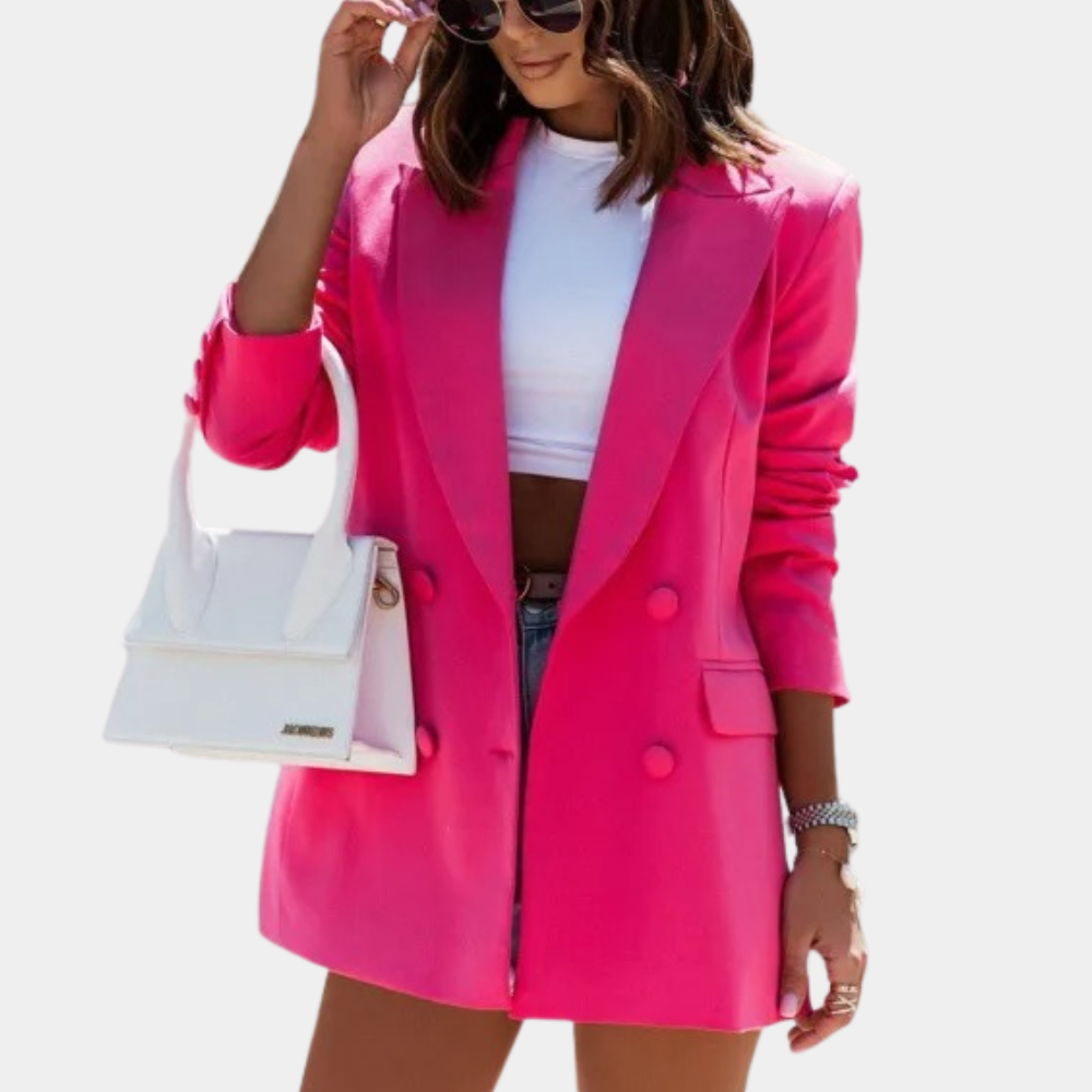 Evie Blazer Femme – Elegant Mid-Length Blazer in Premium Fabric Available in Multiple Colors