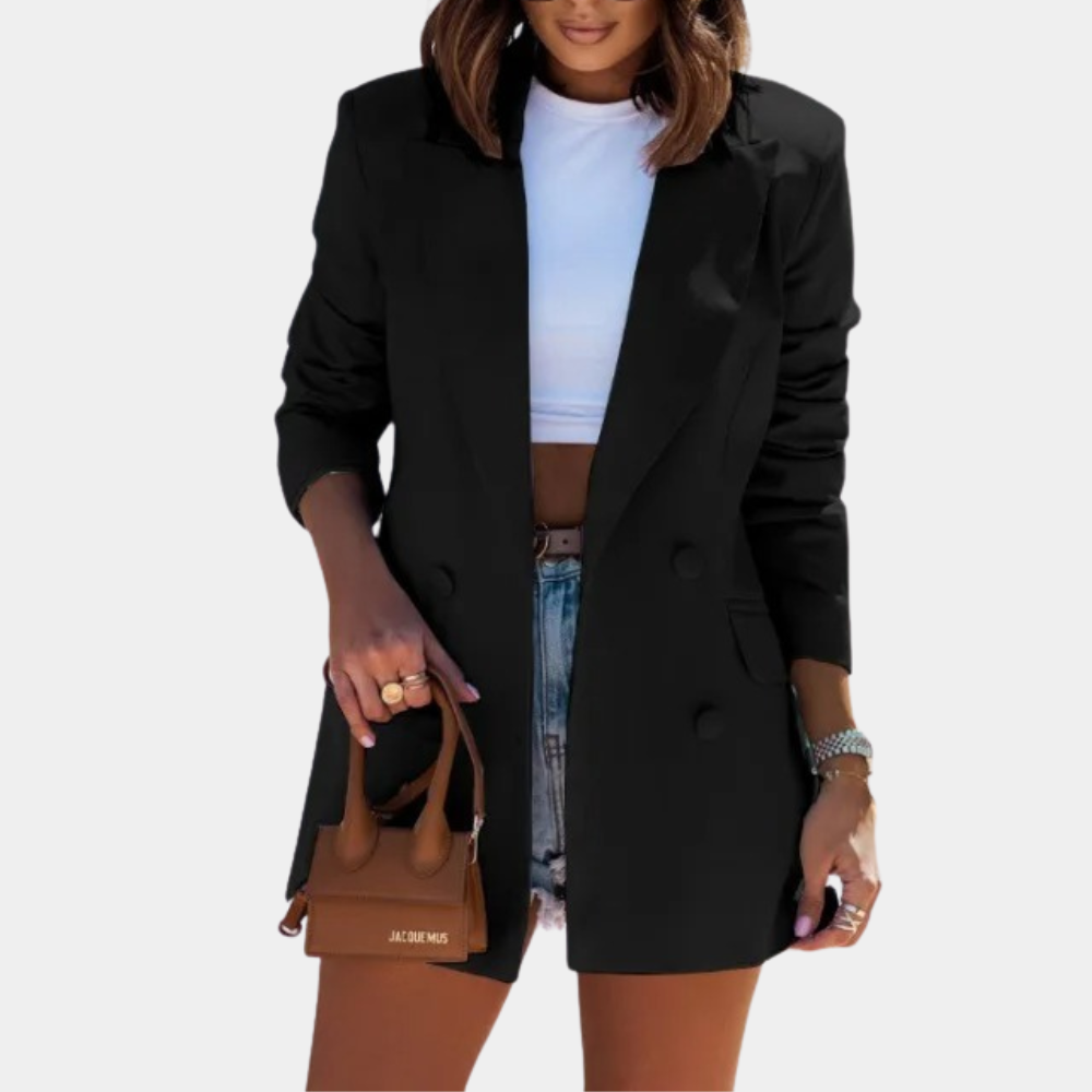 Evie Blazer Femme – Elegant Mid-Length Blazer in Premium Fabric Available in Multiple Colors