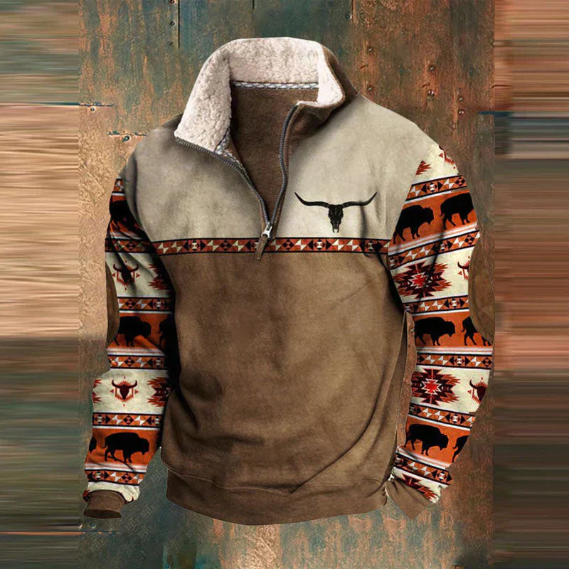Ethan Pull Homme – Modern Zip-Up Sweater in Soft & Comfortable Cotton with Chic Style