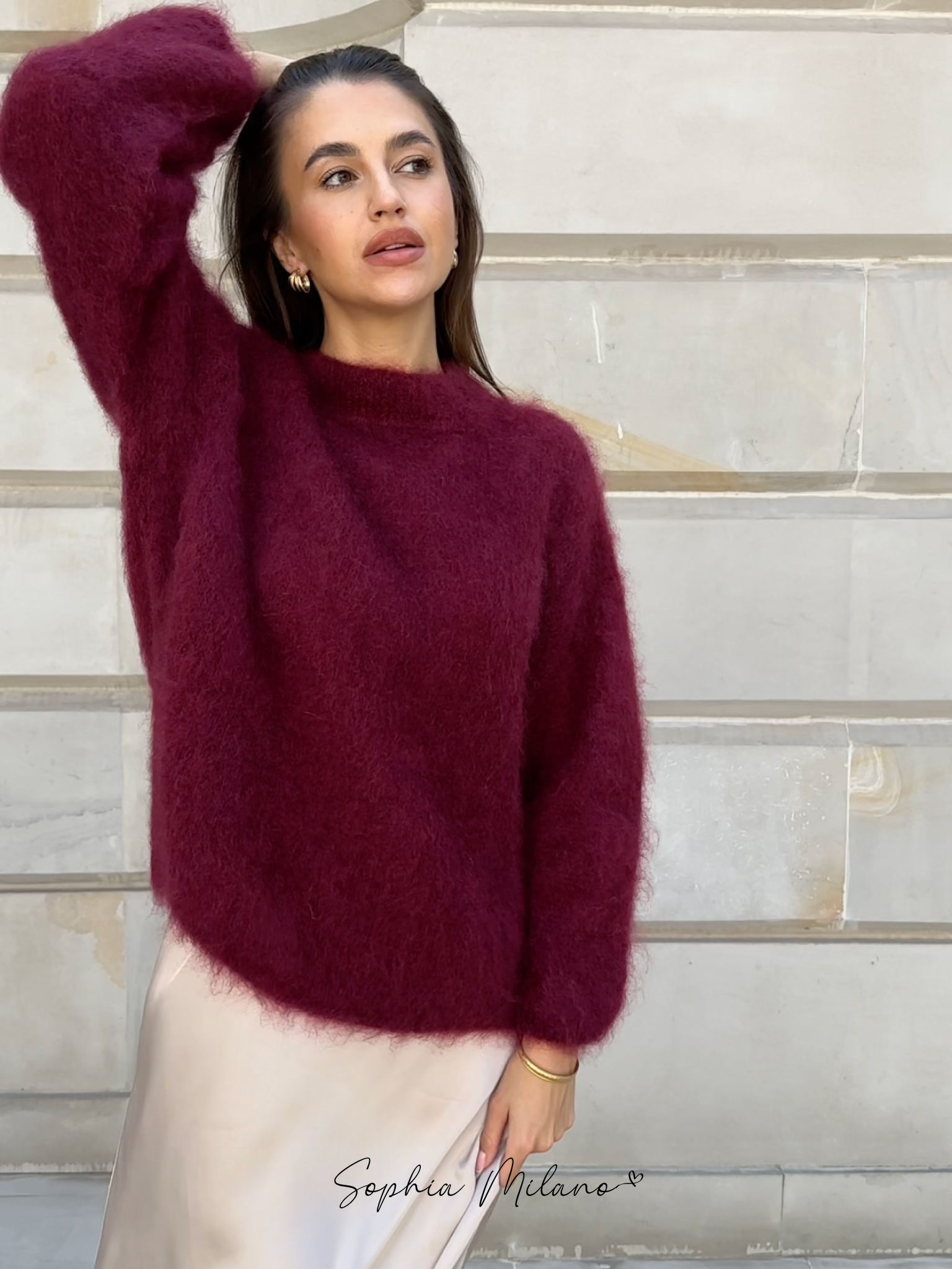 Aurora Pull Femme Luxe en Mohair – Oversize, Soft and Elegant for All Occasions