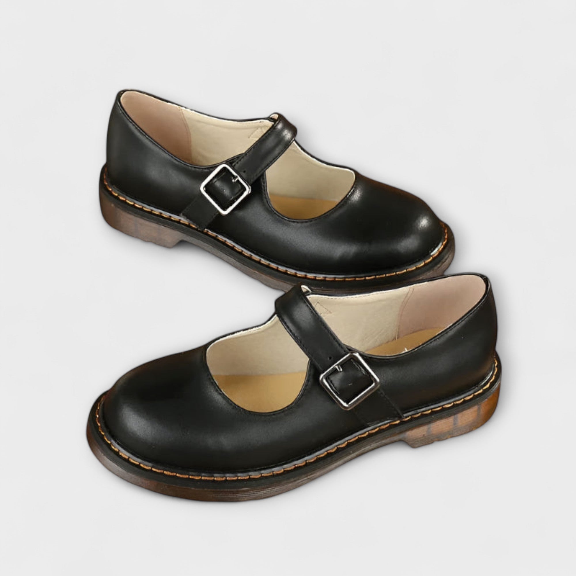 Women’s Classic Mary Jane Shoes – Buckle Strap Flats