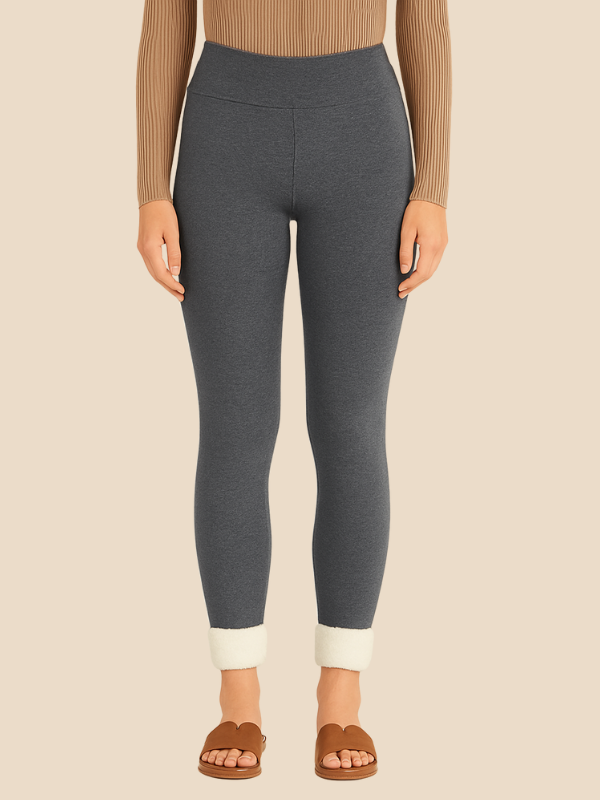 Women’s Fleece-Lined Winter Leggings – High Waist Slim Fit