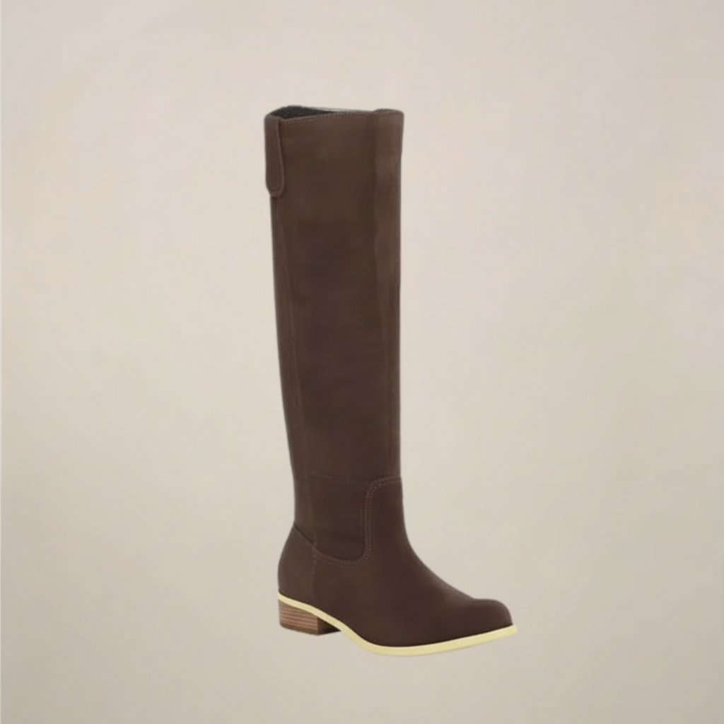 Women’s Knee-High Boots – Classic Tall Design with Low Heel