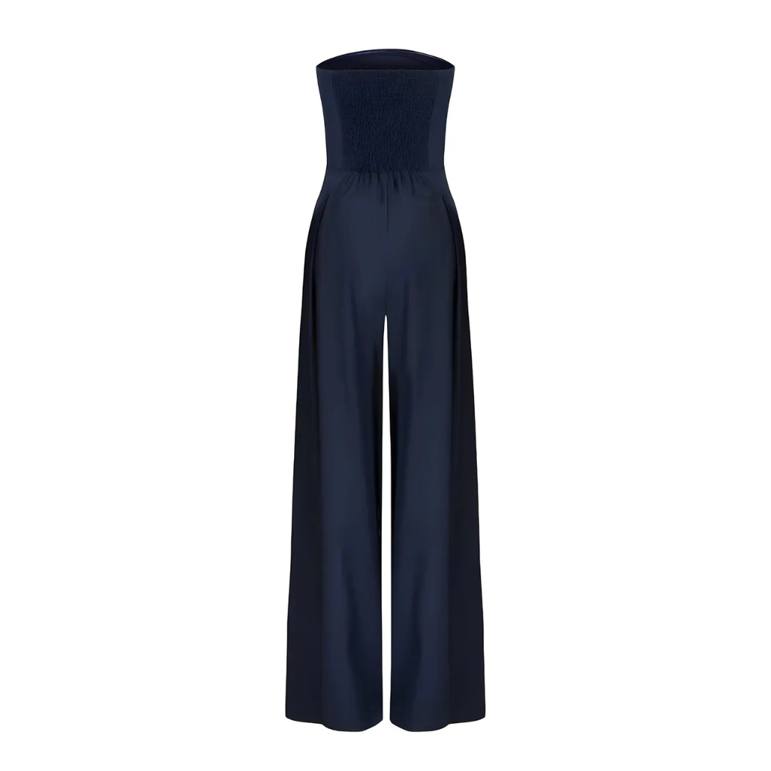 Women’s Tube Jumpsuit with Waist Sculpting Corset Effect – Elegant Slim Fit