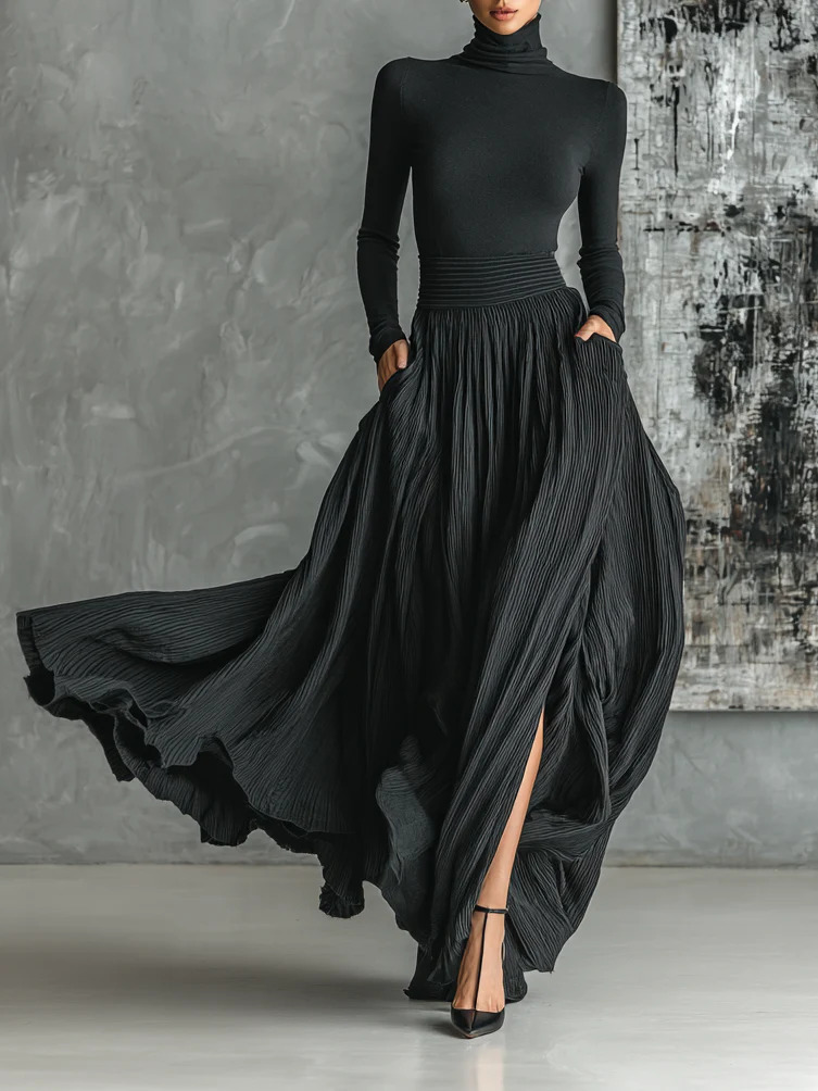 Eva™ || Elegant set with pleated skirt