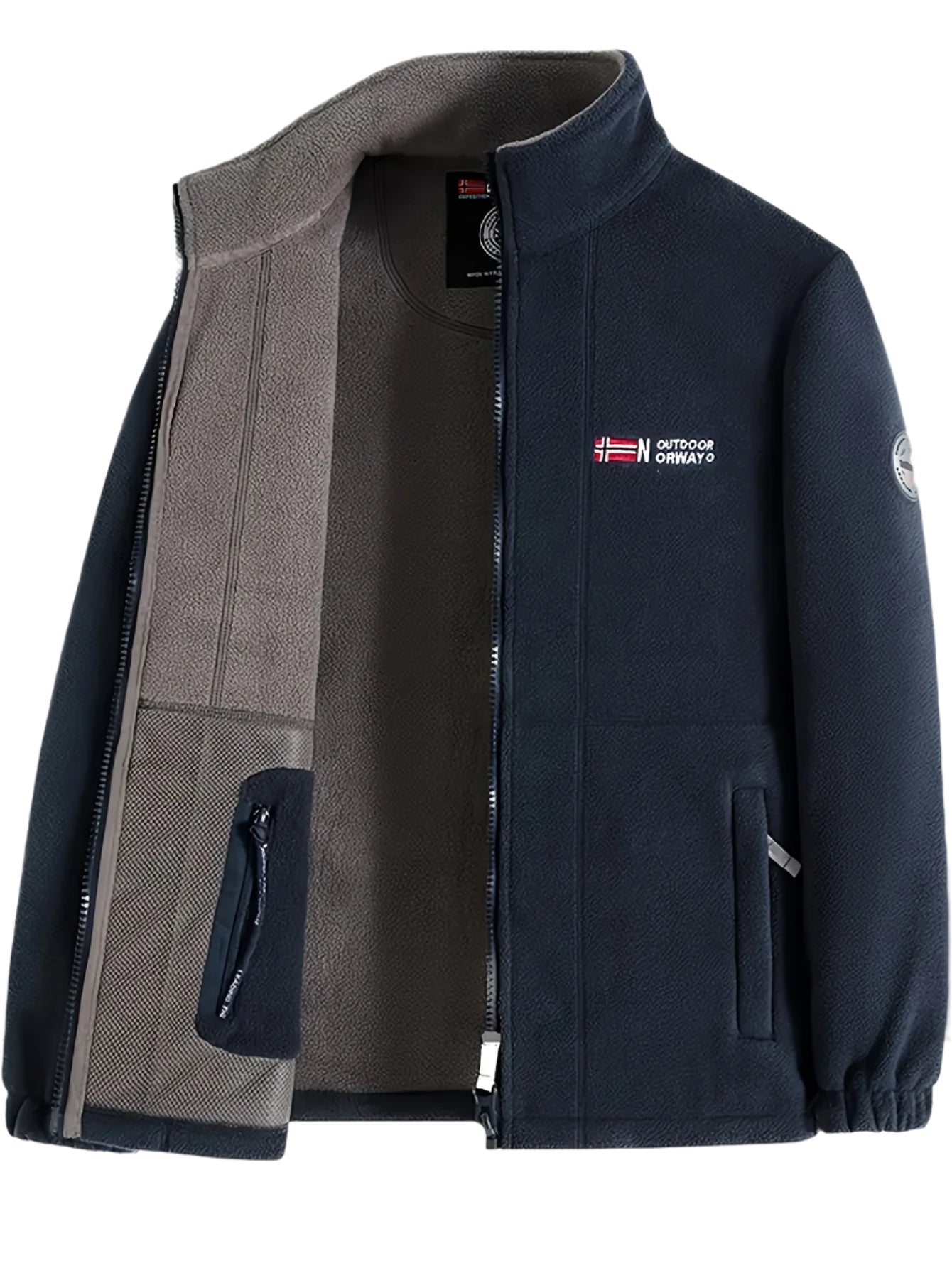 Julius Veste Polaire Outdoor Homme – Soft, Warm & Light with Protective Collar