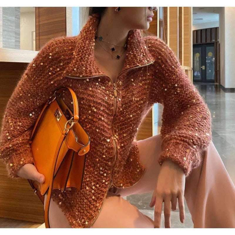 Sol Cardigan Woman – Elegant Comfortable & Sophisticated Sequin Sweater