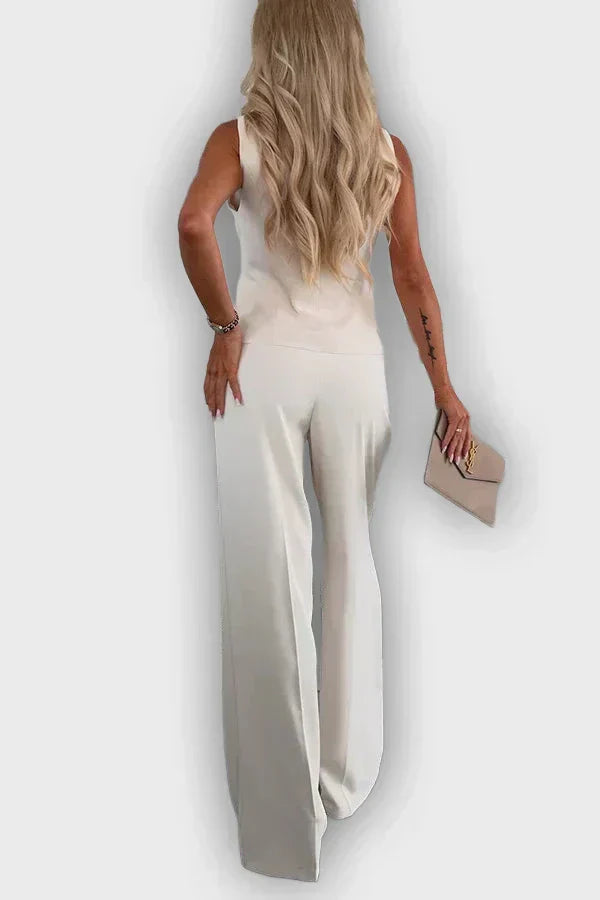 Button Front Elegant Ensemble – Timeless Flattering Fit