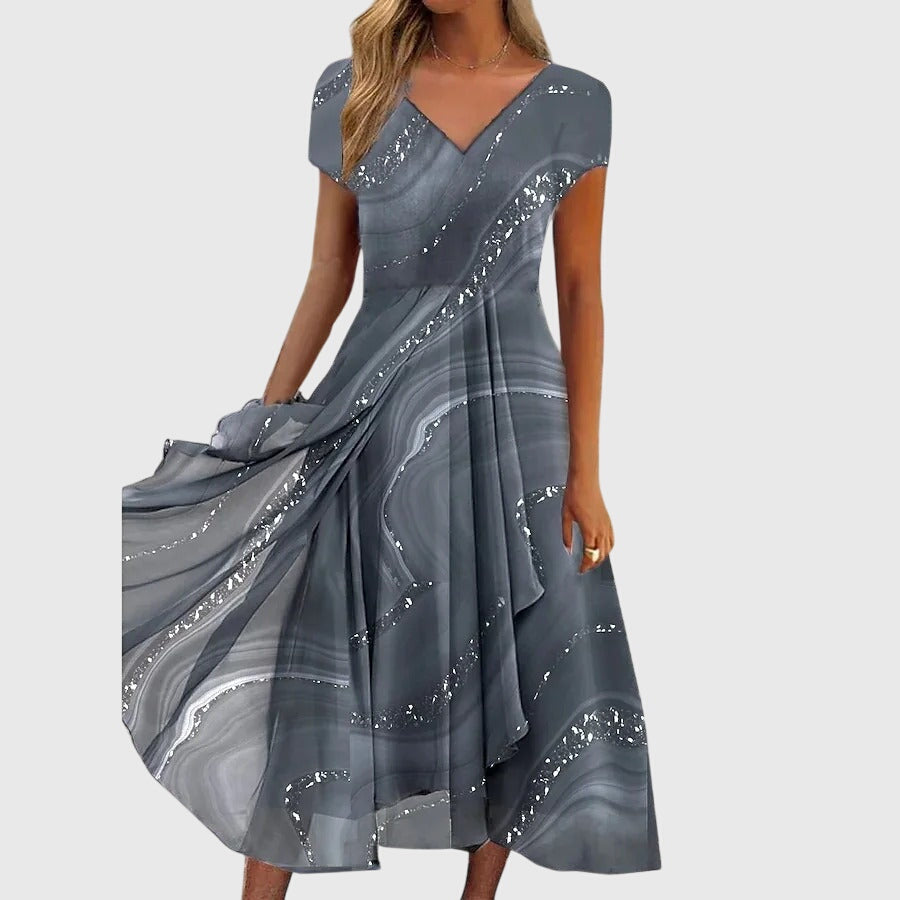 V-Neck Midi Dress – Flattering Silhouette & All-Day Comfort