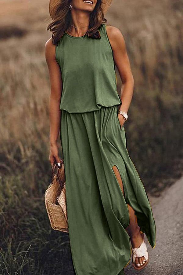 Flowy Slit Maxi Dress for Women