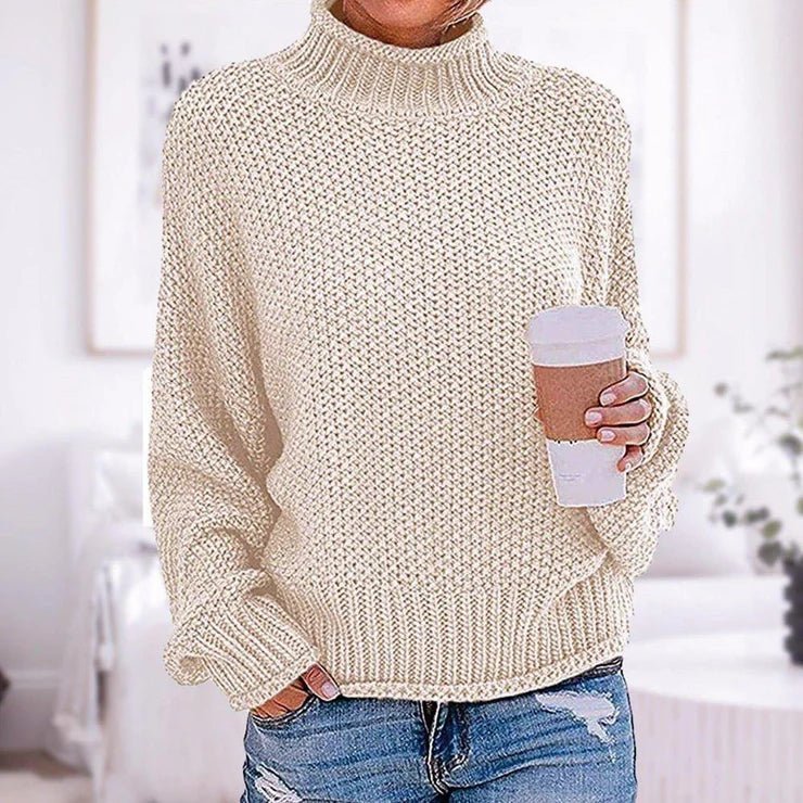 Elani Women's Turtleneck Oversized Sweater – Soft and Chic Sweater with Cute and Comfortable Style
