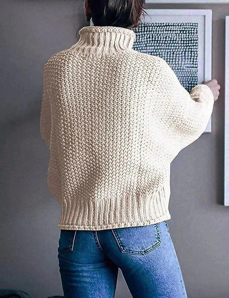 Elani Women's Turtleneck Oversized Sweater – Soft and Chic Sweater with Cute and Comfortable Style