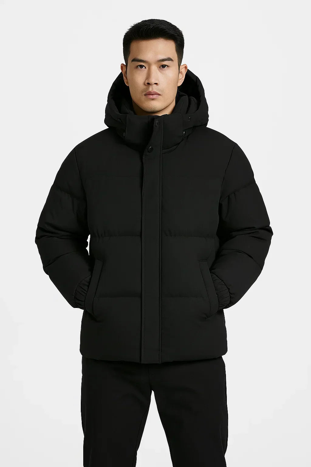Zian Men's Quilted Jacket – Lightweight Model with Zipper Closure & Side Pockets